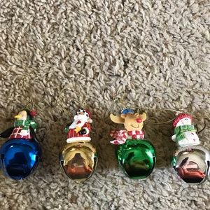 Bundle Of 4 Cute Bell Xmas Ornaments VGC